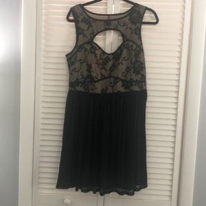 Black and Tan Cocktail Dress Sz L